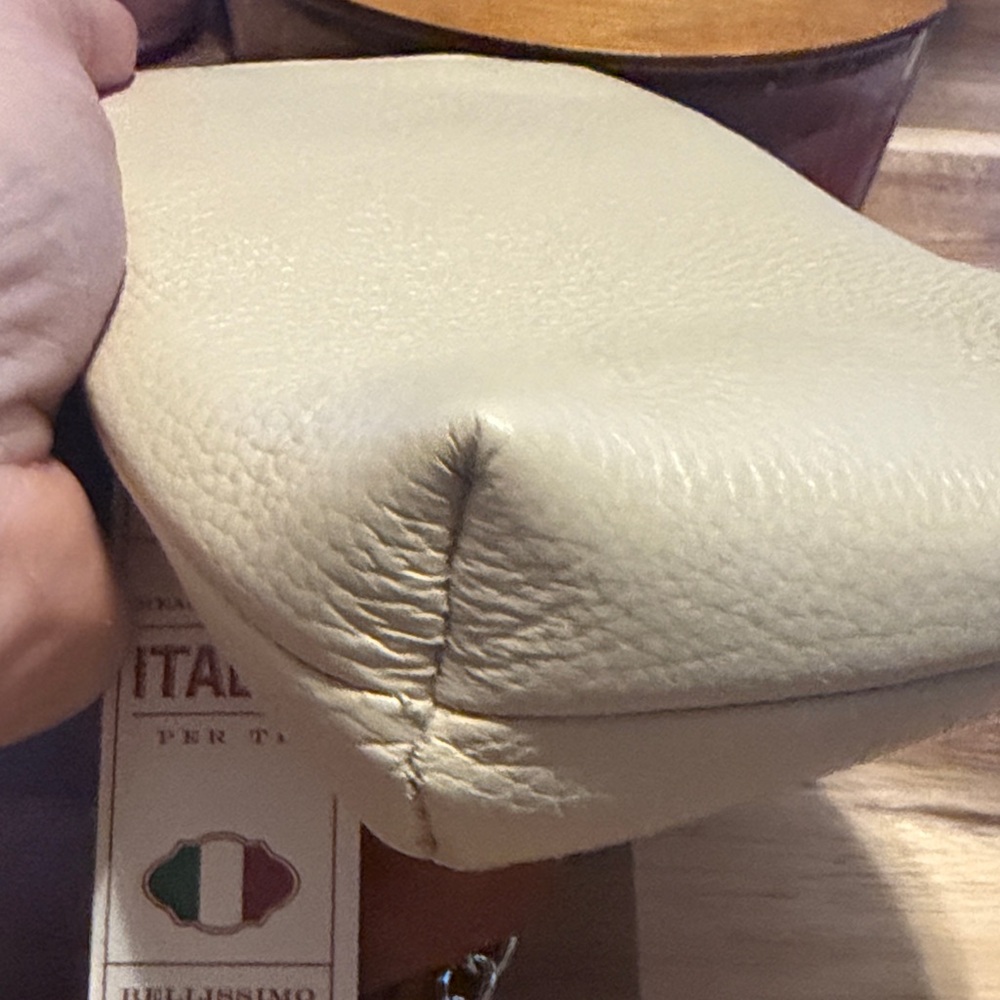 Valentina Cream and Tan Crossbody Bag - Picture 7 of 10
